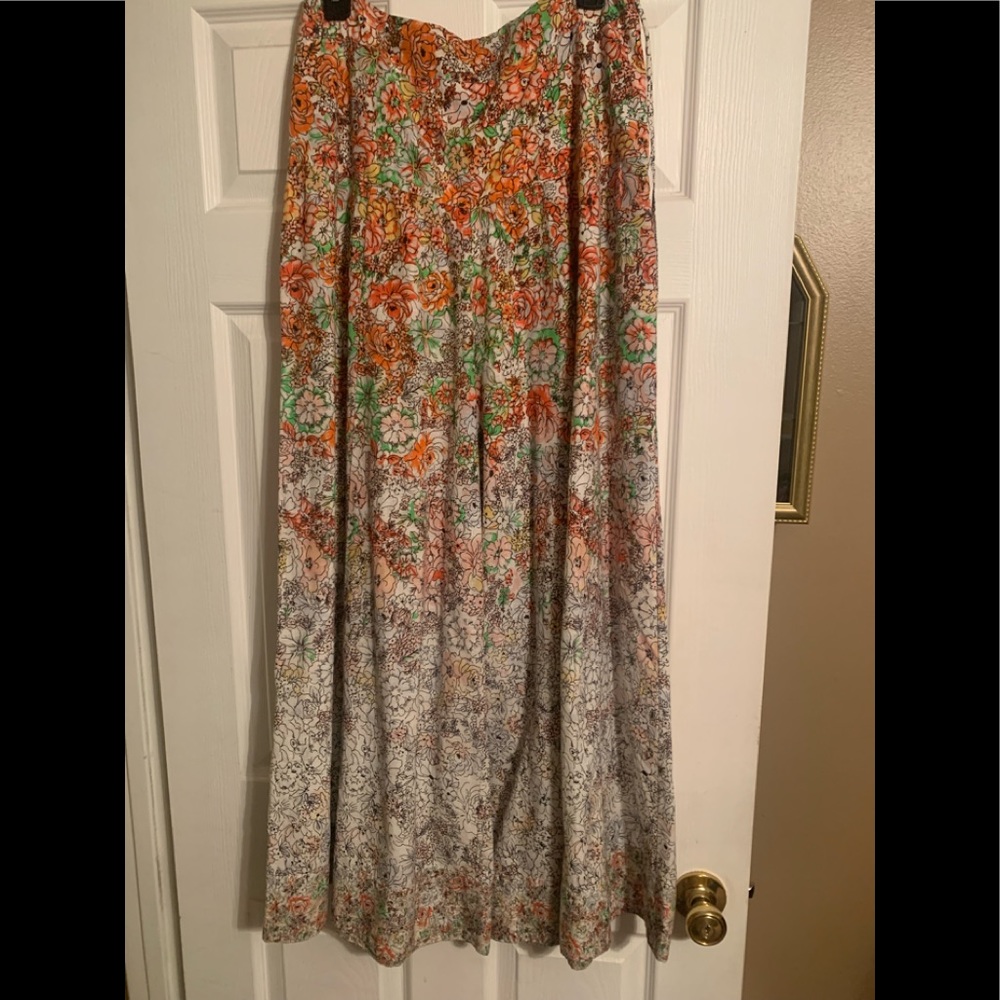 Free People Magnolia floral wide leg pants size small